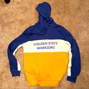 Golden State Warriors Hoodie Junk Food Clothing Mens M Blue Gold White Retro